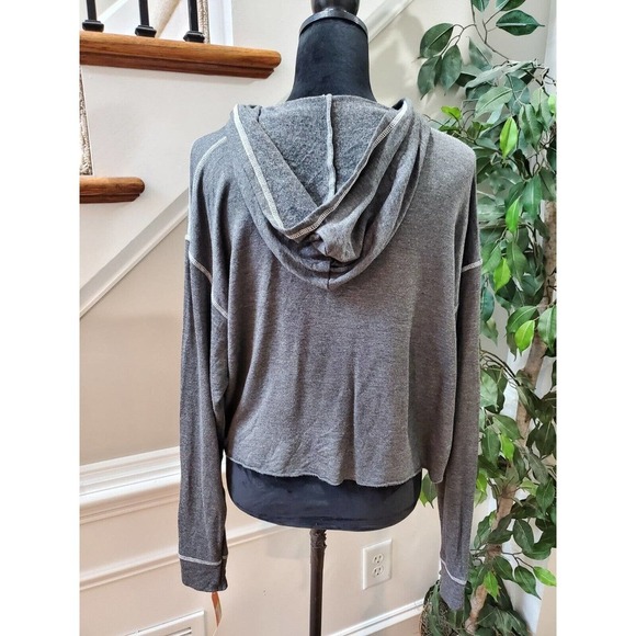 Colsie Women's Dark Gray Rayon Long Sleeve Hooded Pullover Knit Sweater Size S - Picture 3 of 10